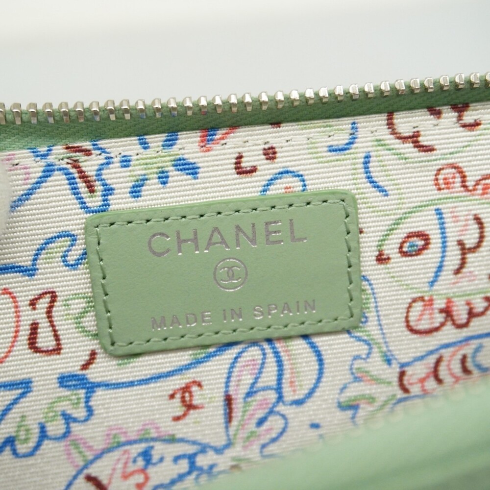 CHANEL Green Caviar Leather Wallet - Picture 4 of 11